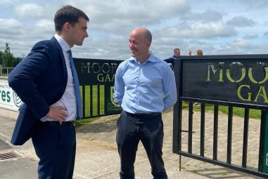 Minister Jack Chambers visits Moorefield GAA club in Newbridge